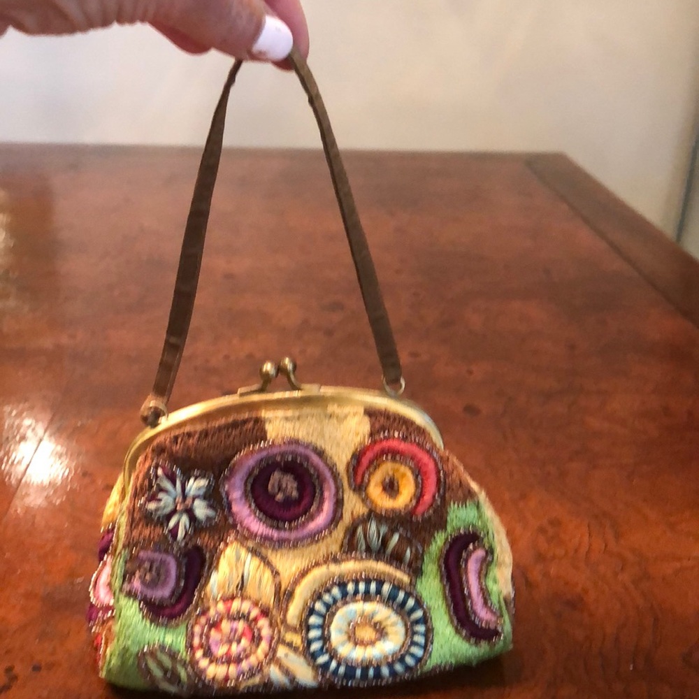 Embroidered Multi Colored Tiny Bag - image 2